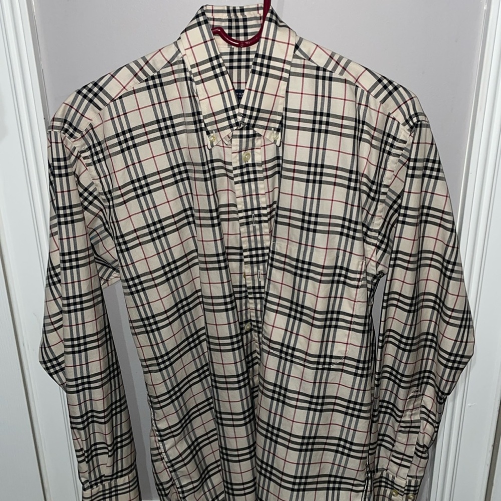 Burberry long sleeve button up shirt. Size small. Condition- like new